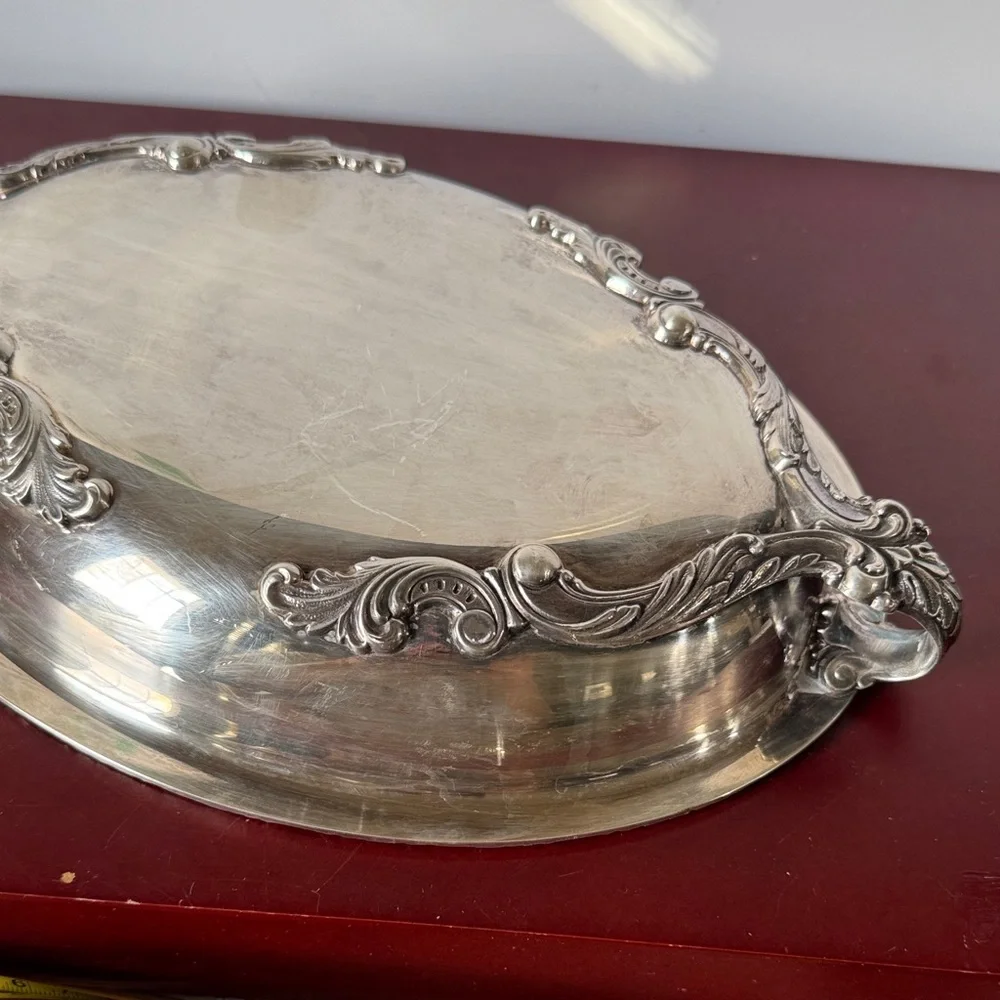 Elegant Vintage Oval Serving Tray